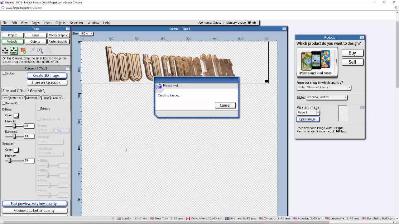 How to Create 3D Text for a Logo or Header Image for Free with FatPaint